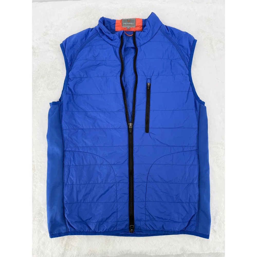 Fennec Highly Evolved Puffer‎ Vest Mens Small Blue Primaloft Quilted Golf